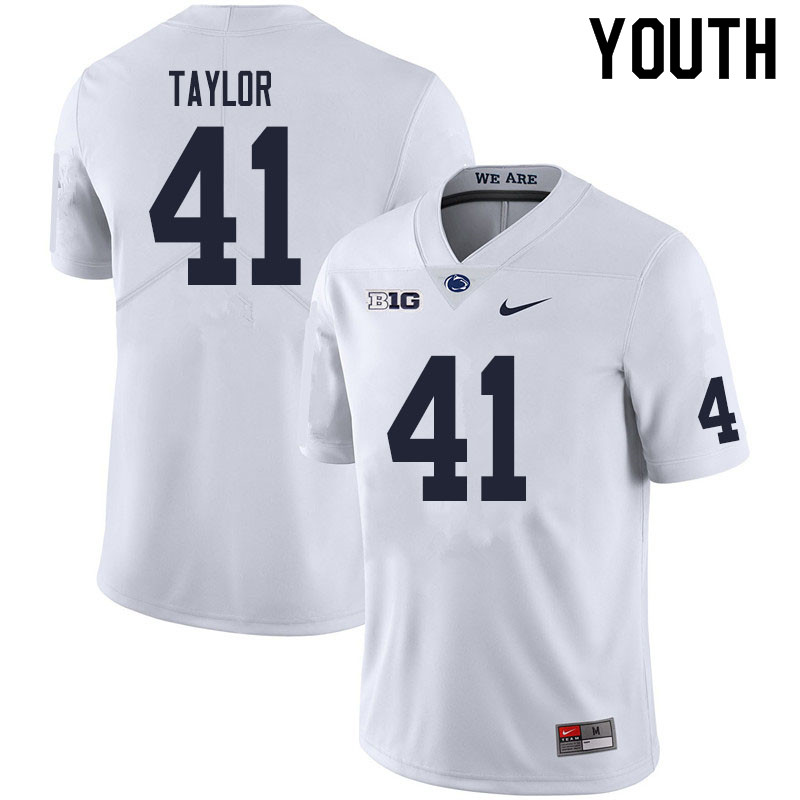 Youth #41 Brandon Taylor Penn State Nittany Lions College Football Jerseys Sale-White